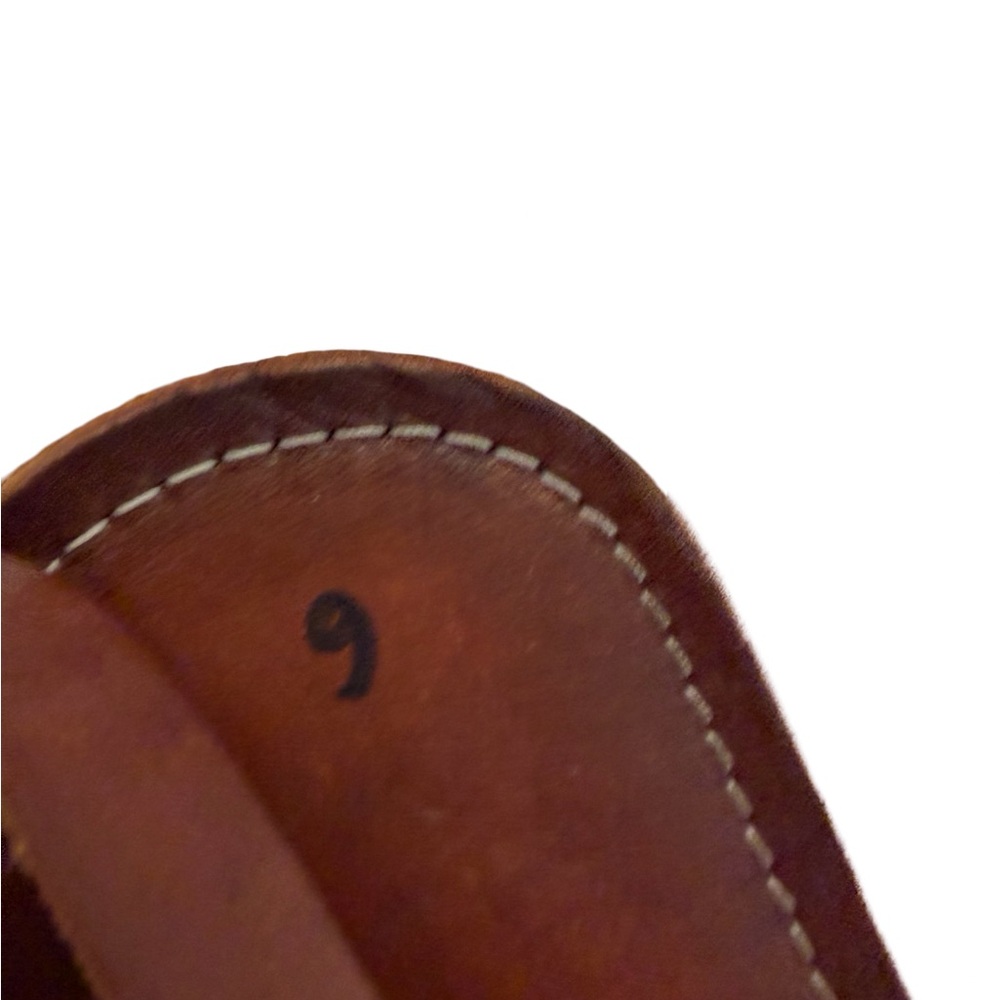 Authentic Mexican Women’s Brown Leather Sun-Emblem Sandals from Mexico Sz 9 - Picture 4 of 5